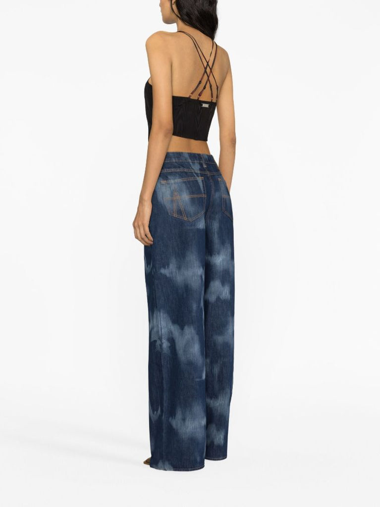 Blue Signature Wide-leg Jeans