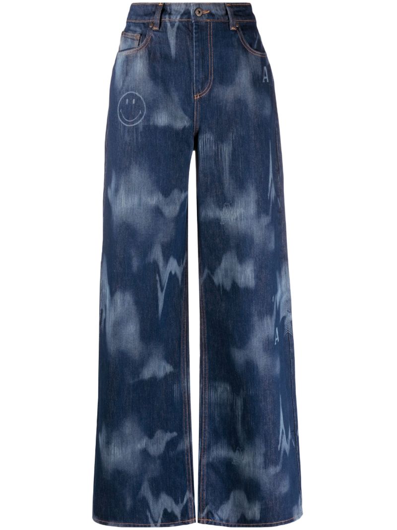 Blue Signature Wide-leg Jeans