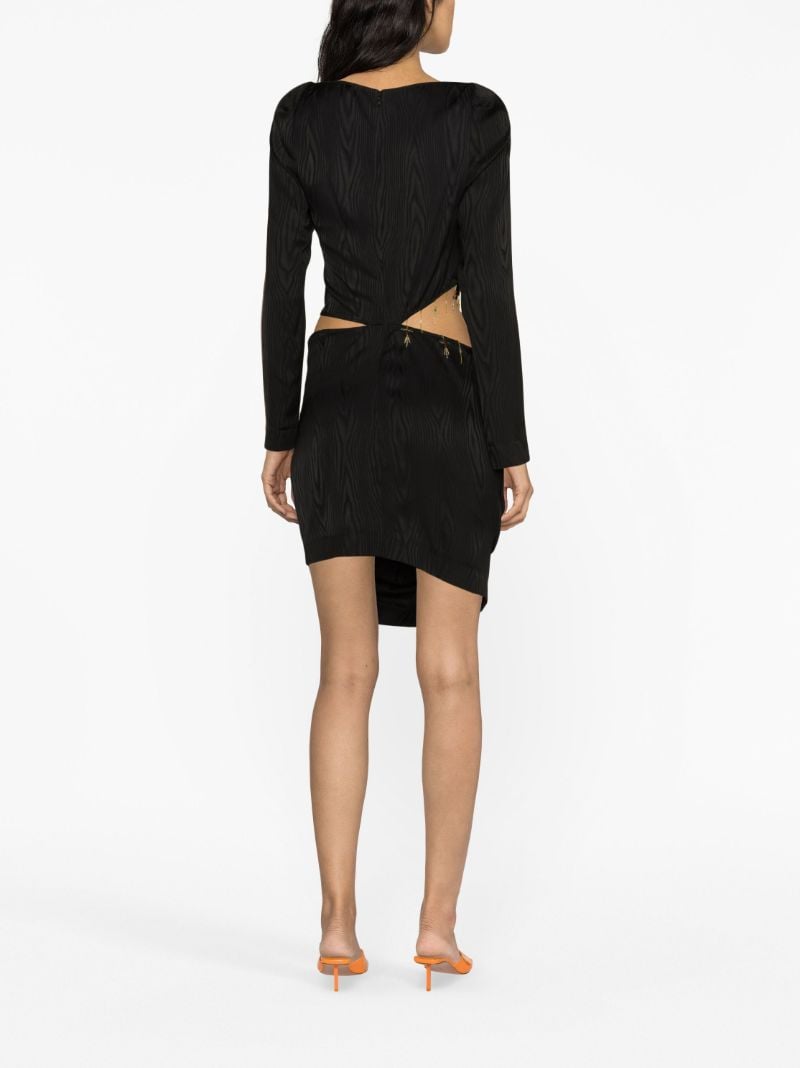 Black Femi Draped Mini Dress