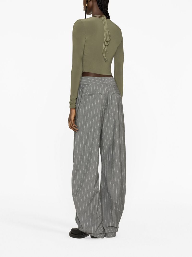 Khaki Halterneck Crop Top