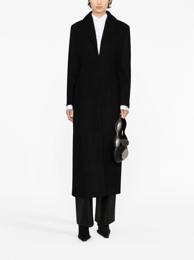 Black Single-breasted Wool Coat