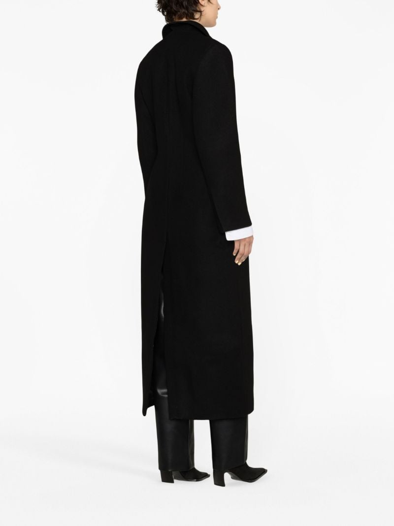 Black Single-breasted Wool Coat