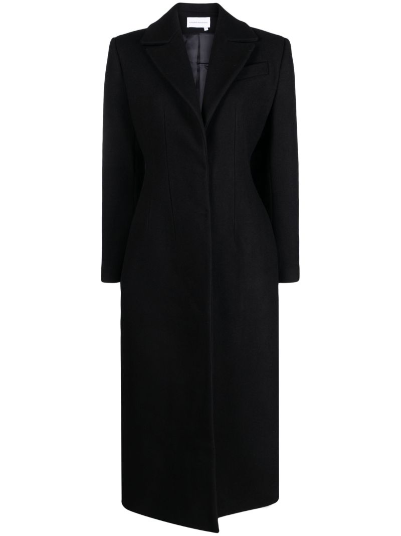 Black Single-breasted Wool Coat