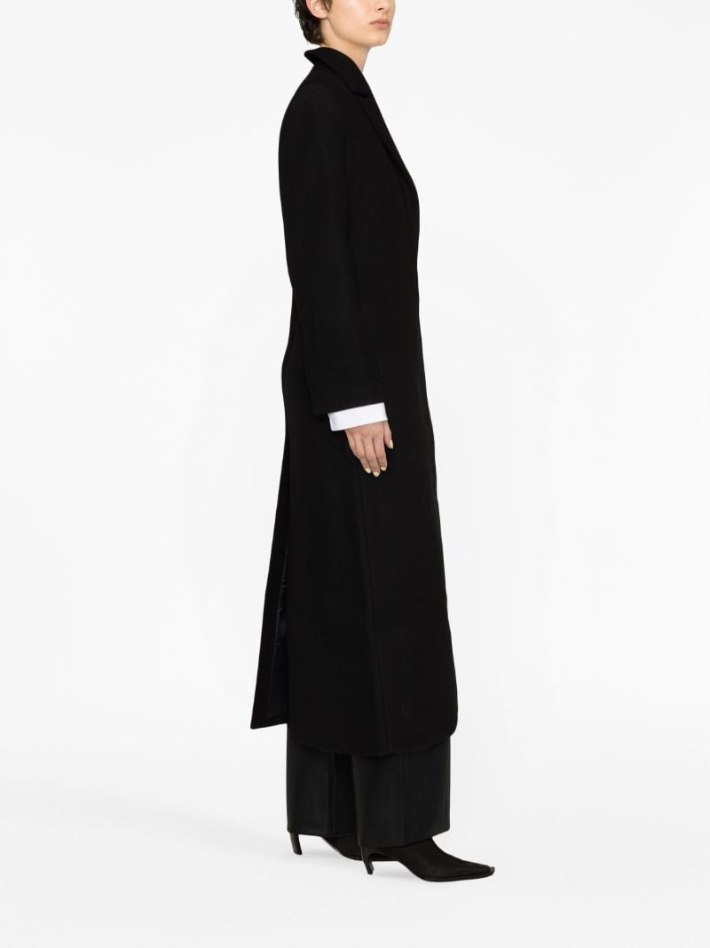Black Single-breasted Wool Coat