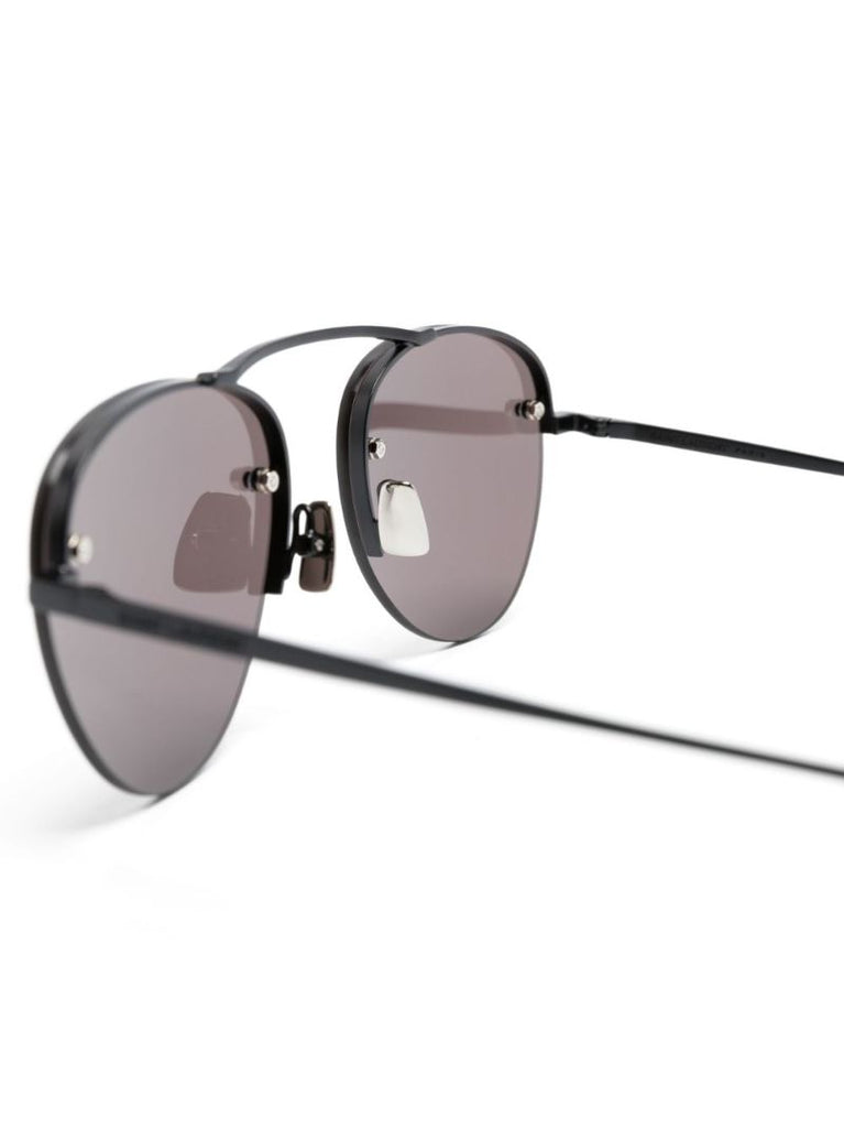 Black Pilot-frame Sunglasses