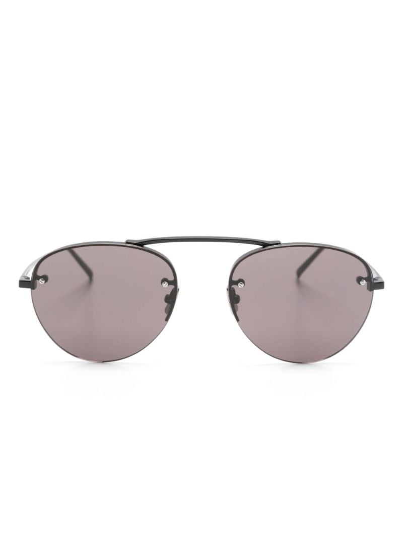 Black Pilot-frame Sunglasses