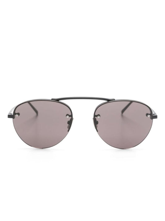 Black Pilot-frame Sunglasses