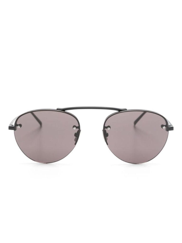 Black Pilot-frame Sunglasses