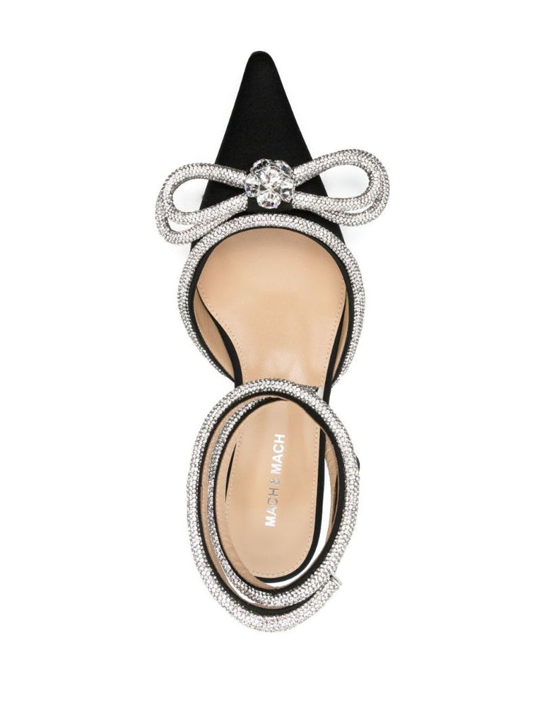 Black Double Bow Ballet Pumps