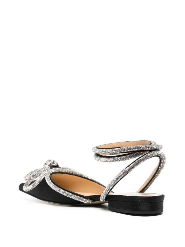 Black Double Bow Ballet Pumps