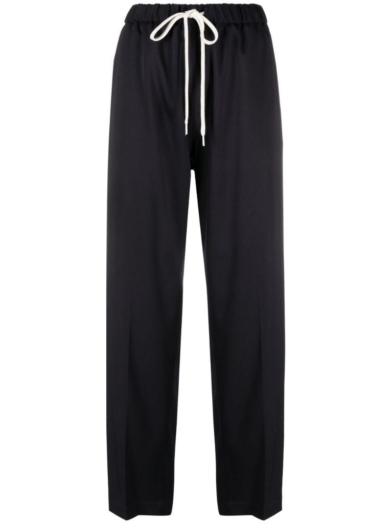 Blue Drawstring Track Pants