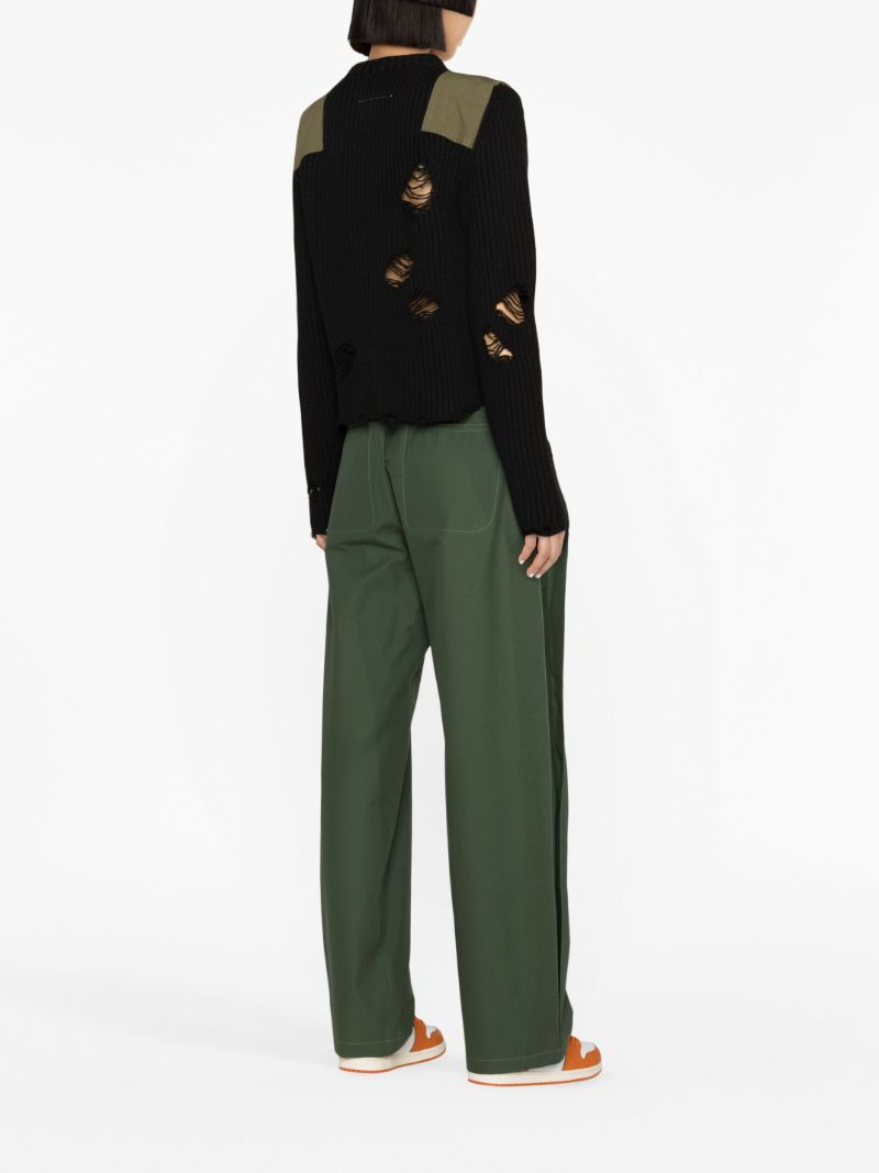 Black Shoulder-pad Sweater