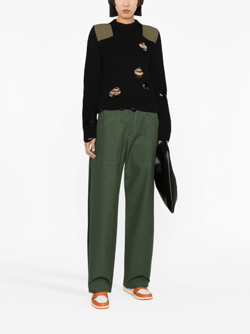 Black Shoulder-pad Sweater