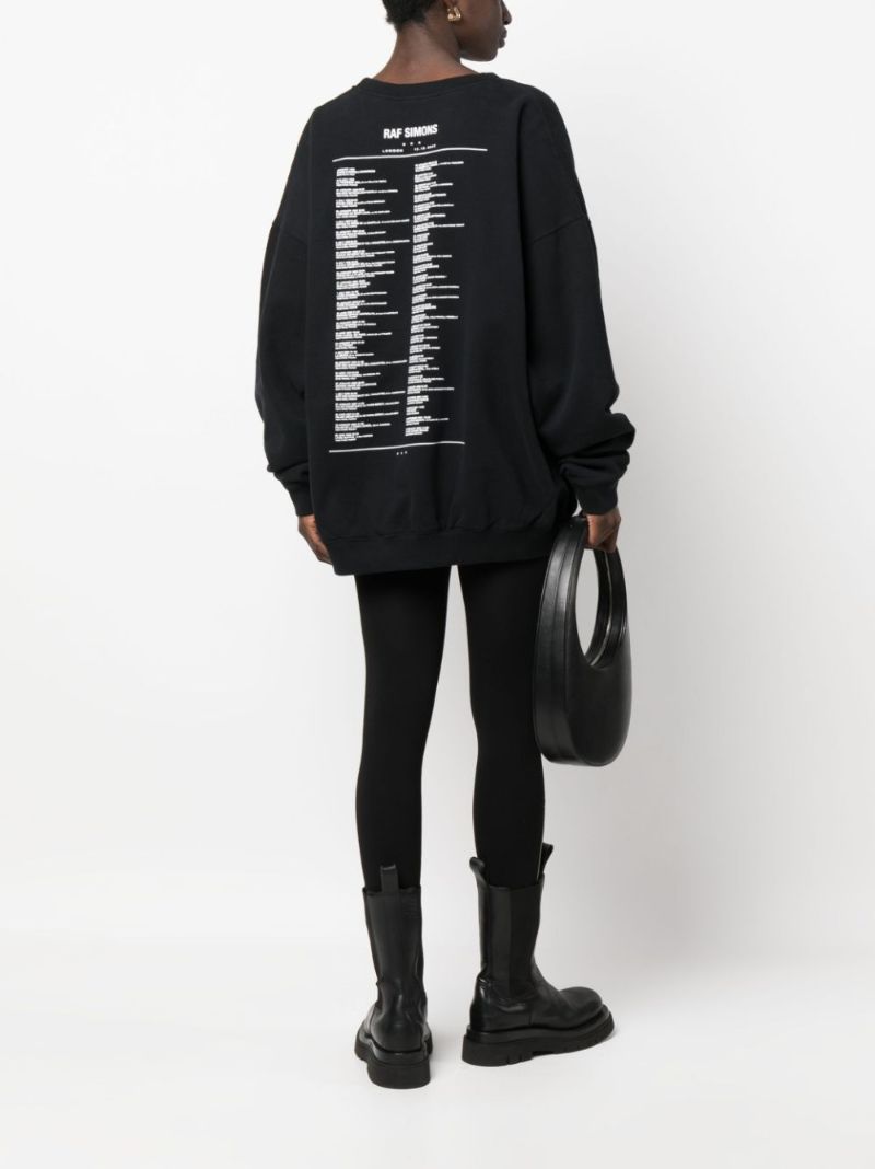 Black Tour Print V-neck Cardigan