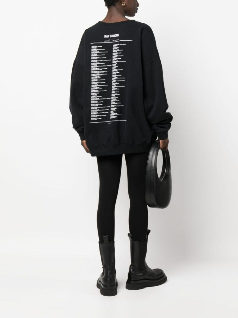 Black Tour Print V-neck Cardigan