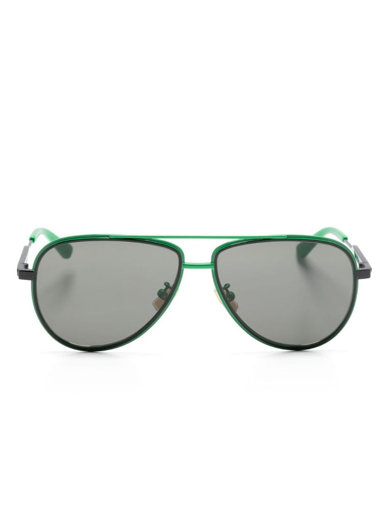 Green 1240s Pilot-style Sunglasses
