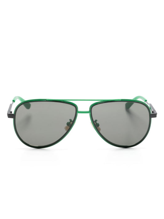 Green 1240s Pilot-style Sunglasses