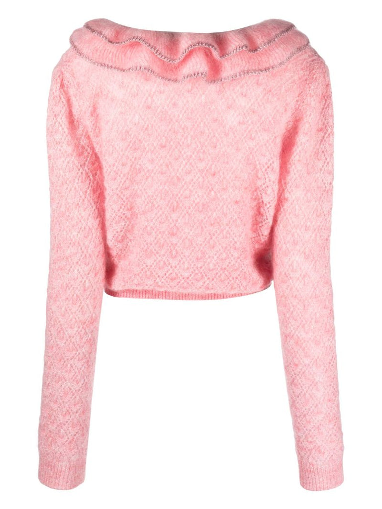 Pink Frilled Cardigan