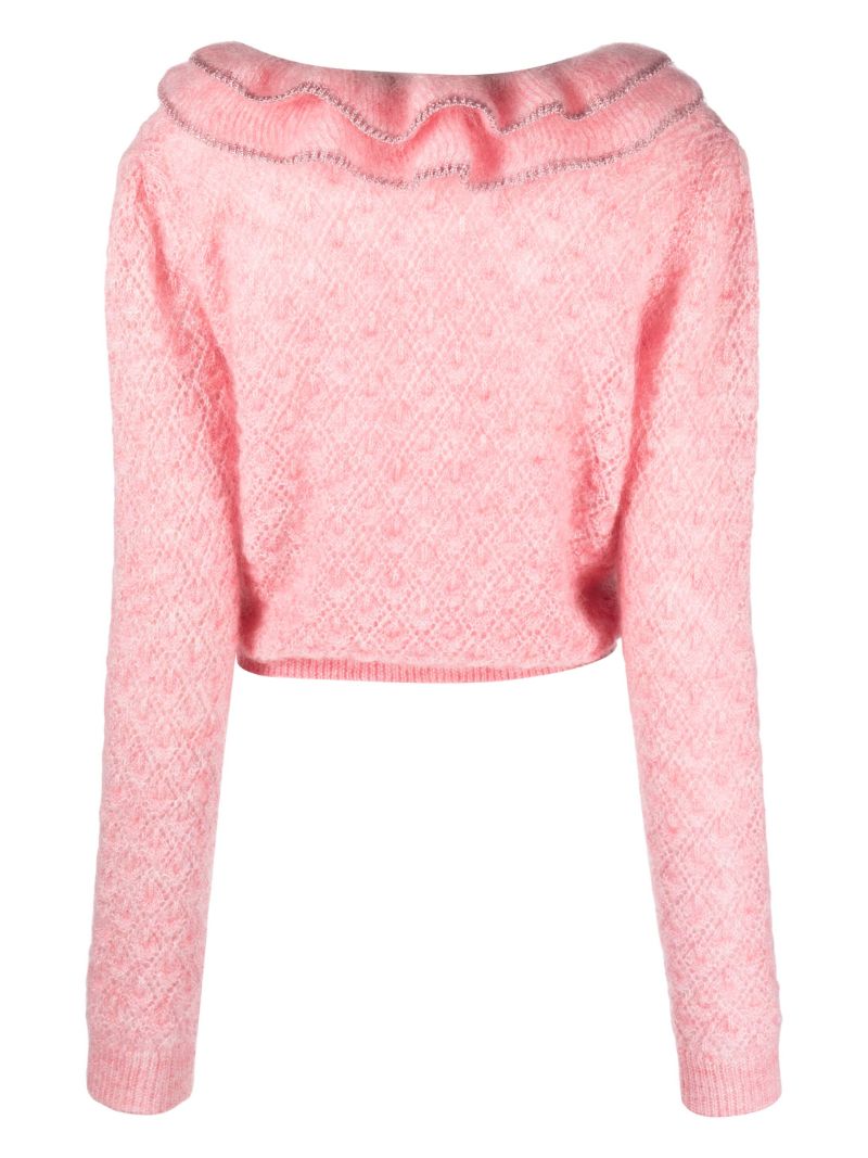 Pink Frilled Cardigan