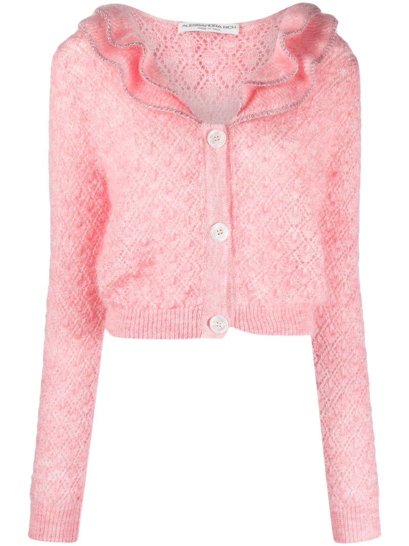 Pink Frilled Cardigan
