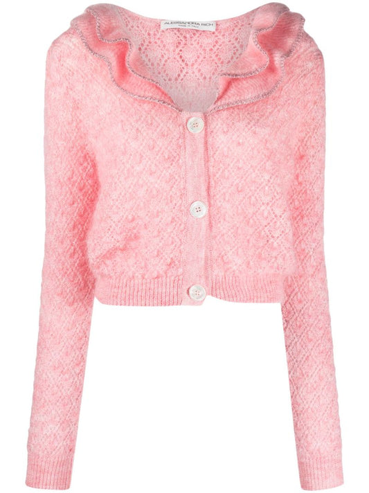 Pink Frilled Cardigan