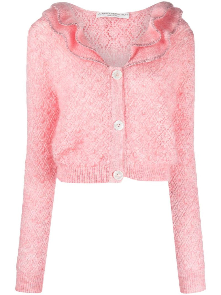 Pink Frilled Cardigan