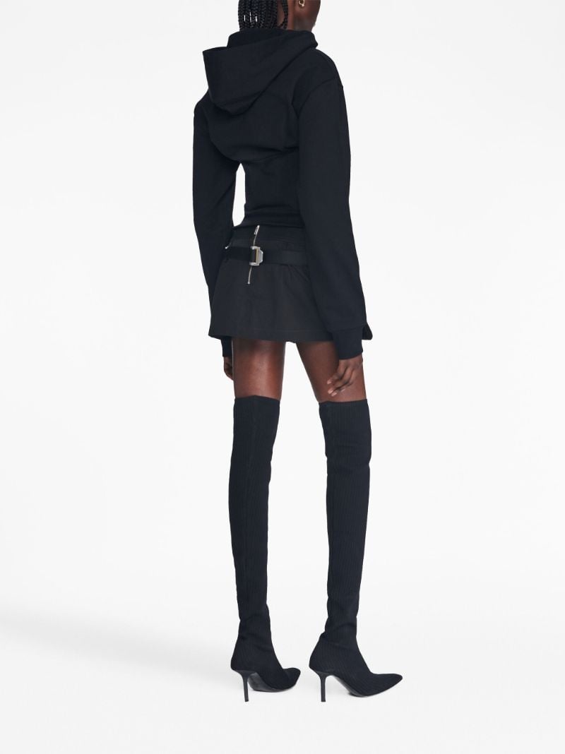 Black Layered Corset Hoodie