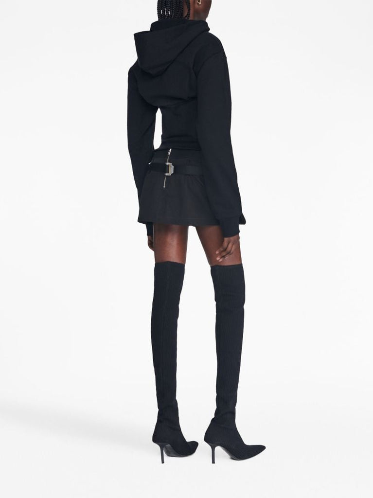 Black Layered Corset Hoodie