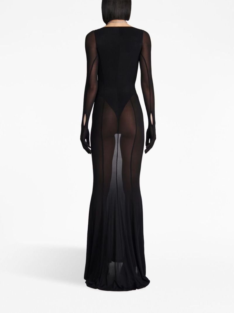 Black Semi-sheer Maxi Dress
