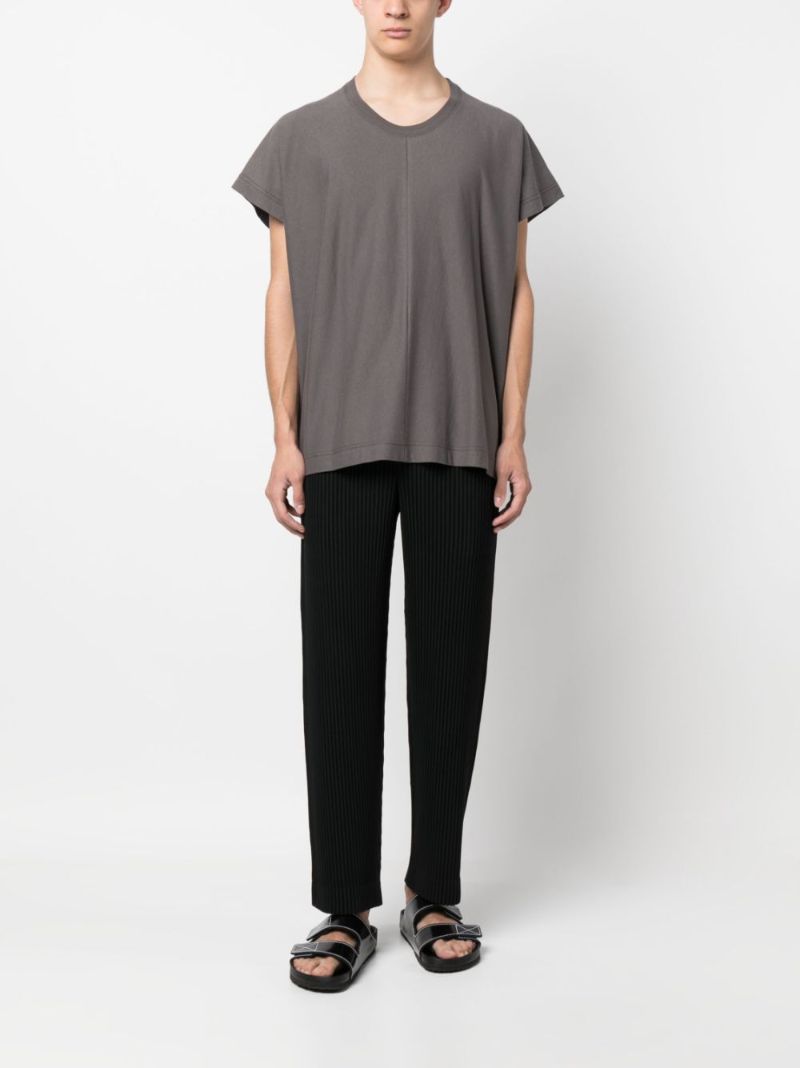 Black Pleated Tapered Trousers