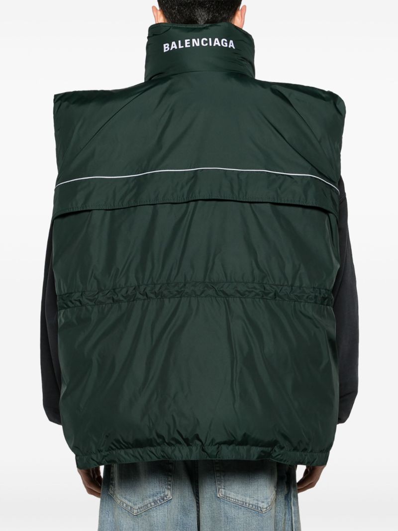 Green Logo-print Puffer Vest