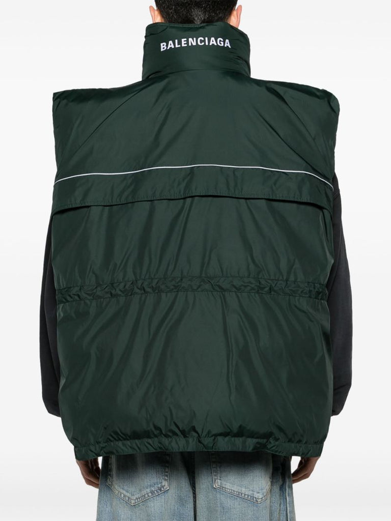 Green Logo-print Puffer Vest