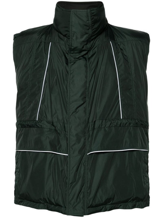 Green Logo-print Puffer Vest