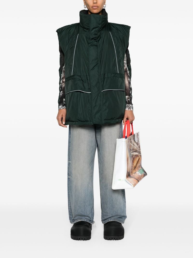 Green Logo-print Puffer Vest