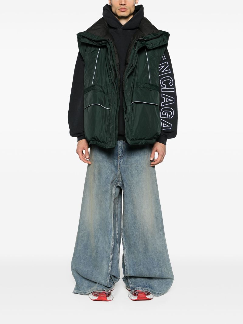 Green Logo-print Puffer Vest