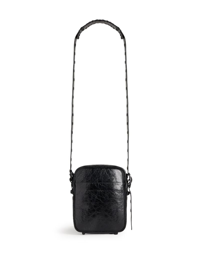 Black Le Cagole Leather Messenger Bag