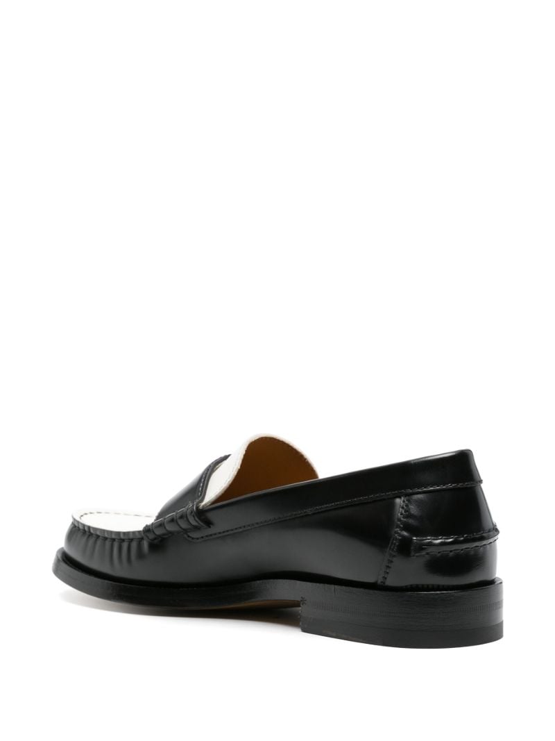 Black Interlocking G Leather Loafer