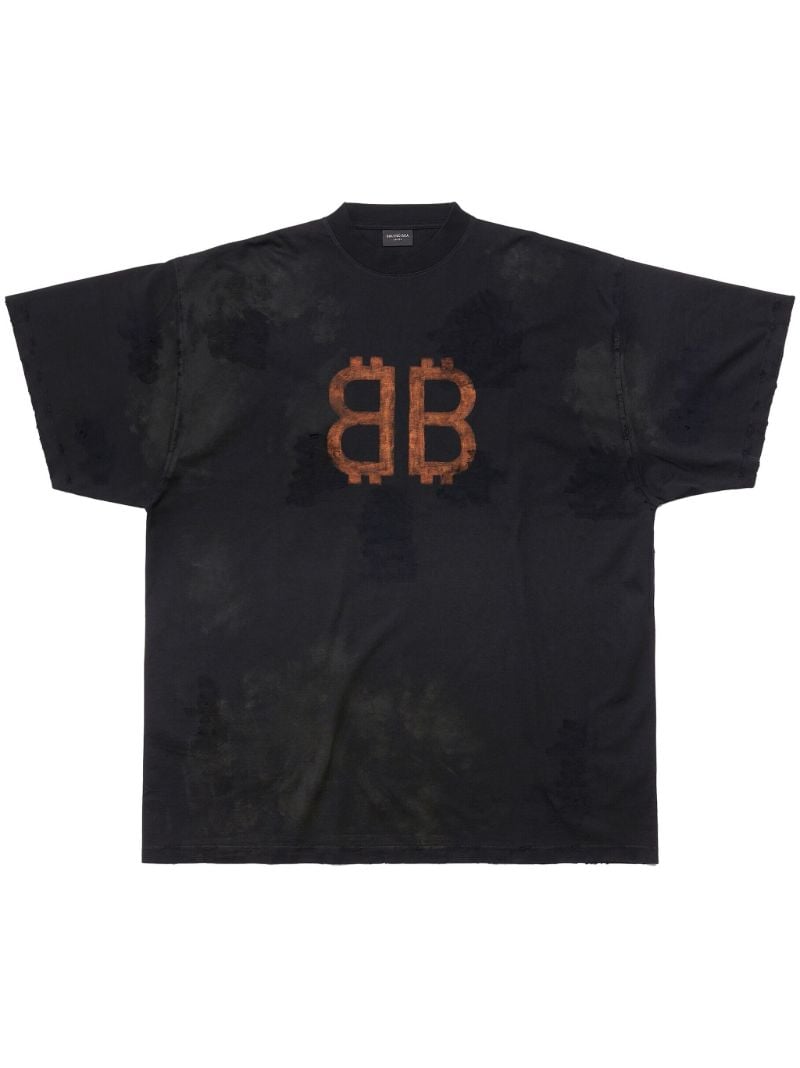 Black Crypto Bb-print Cotton T-shirt