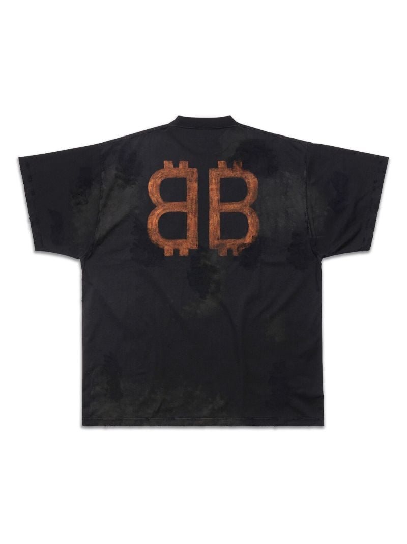 Black Crypto Bb-print Cotton T-shirt