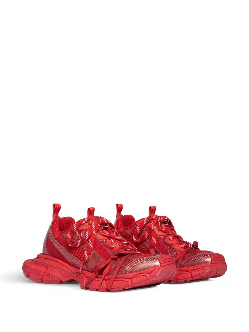 Red 3xl Panelled Sneakers