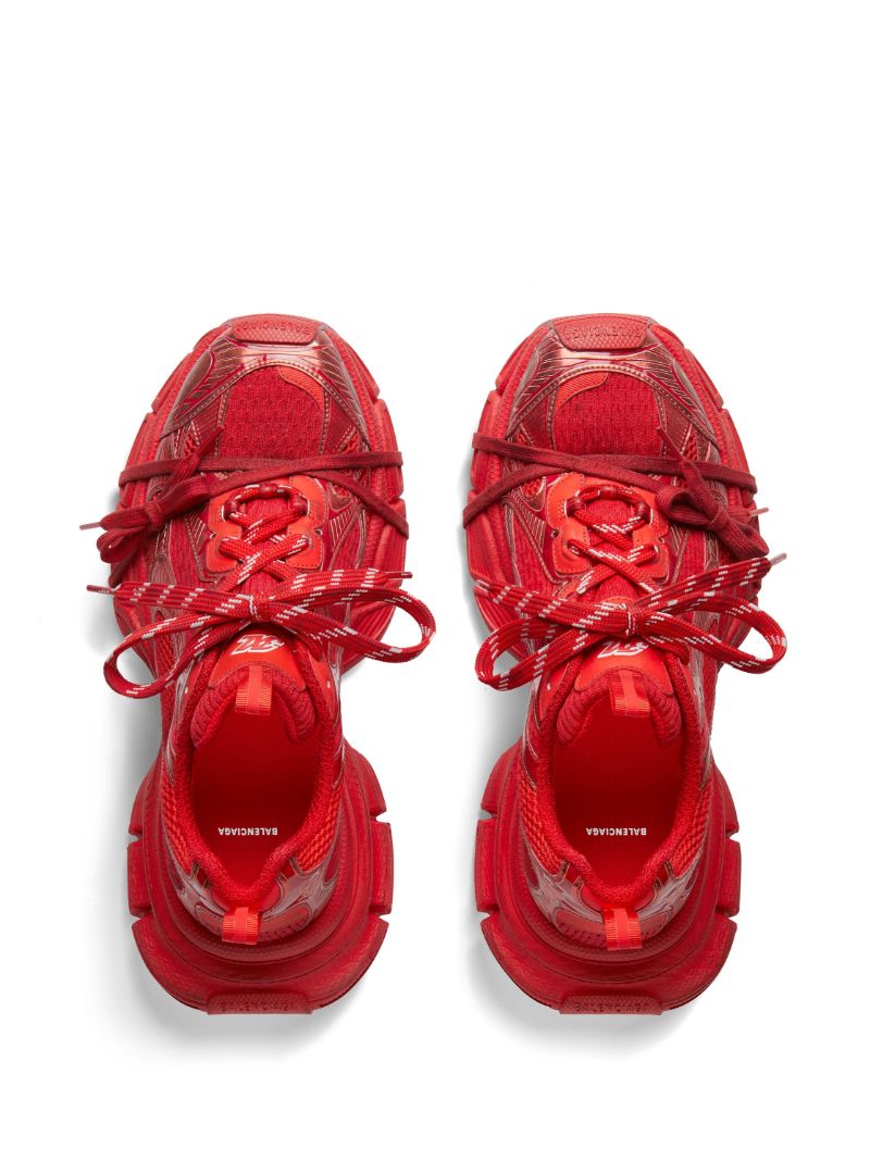 Red 3xl Panelled Sneakers