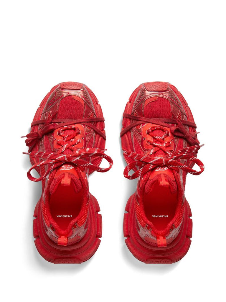 Red 3xl Panelled Sneakers