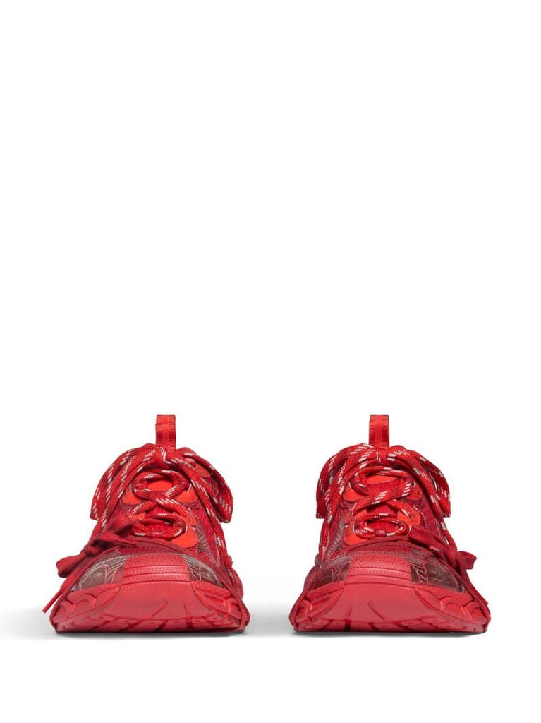 Red 3xl Panelled Sneakers