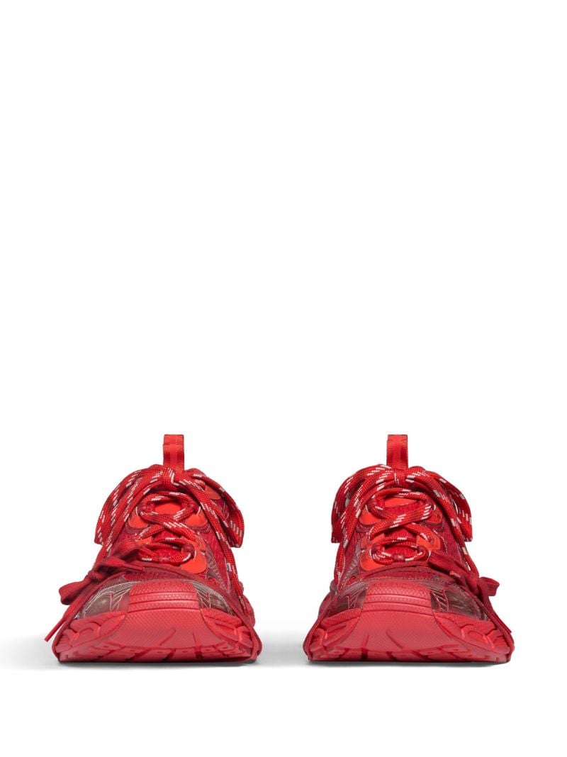 Red 3xl Panelled Sneakers