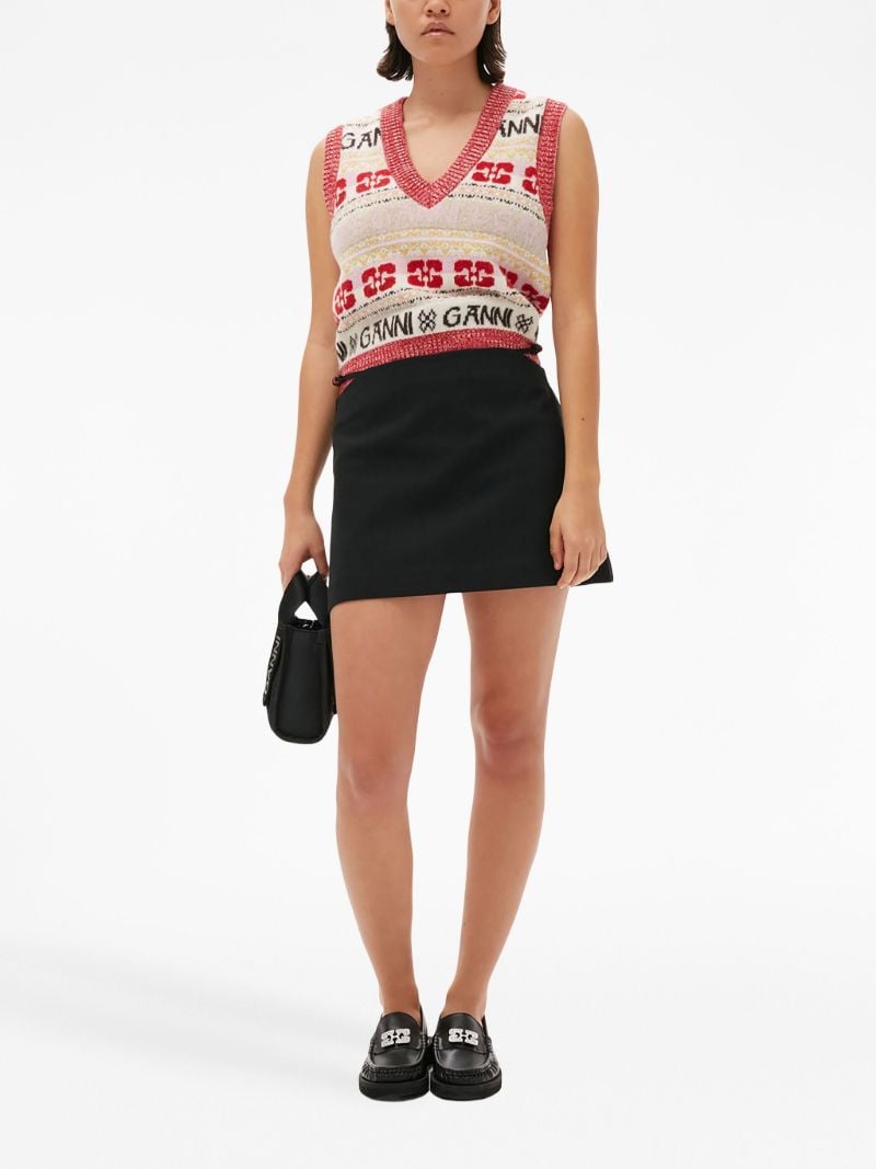 Black Organic-cotton Mini Skirt