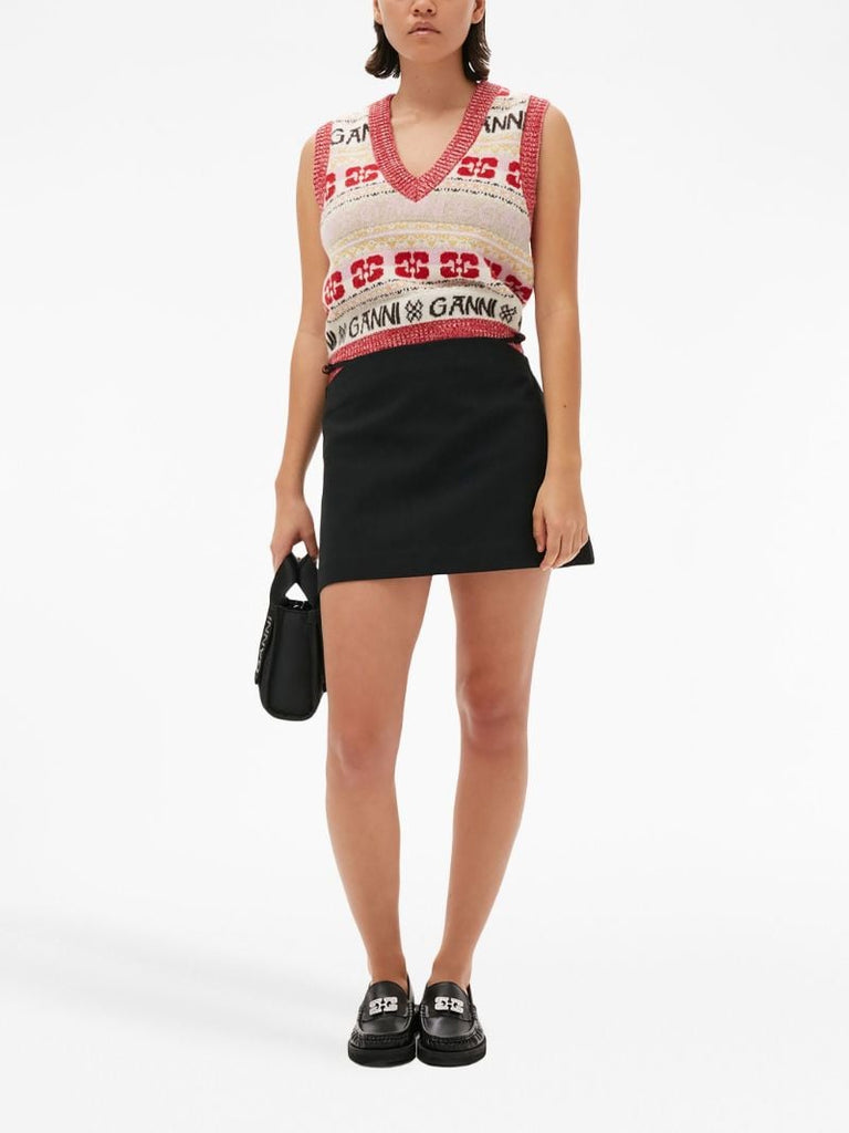 Black Organic-cotton Mini Skirt