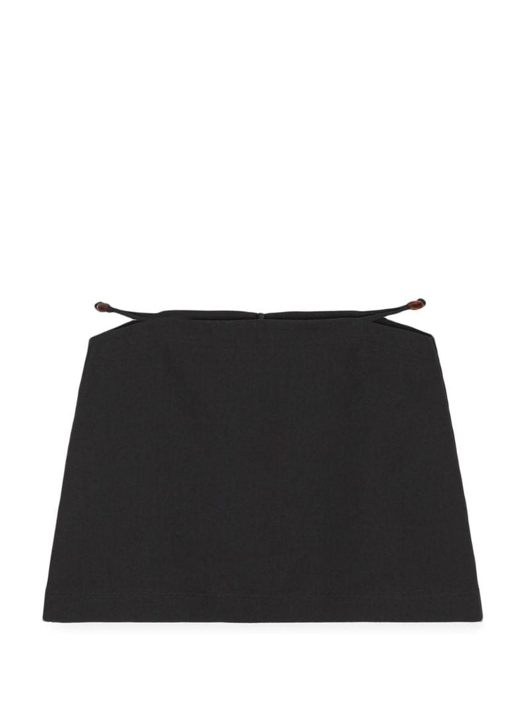 Black Organic-cotton Mini Skirt