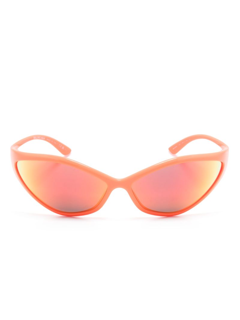 Orange Runway Geometric Frame Sunglasses