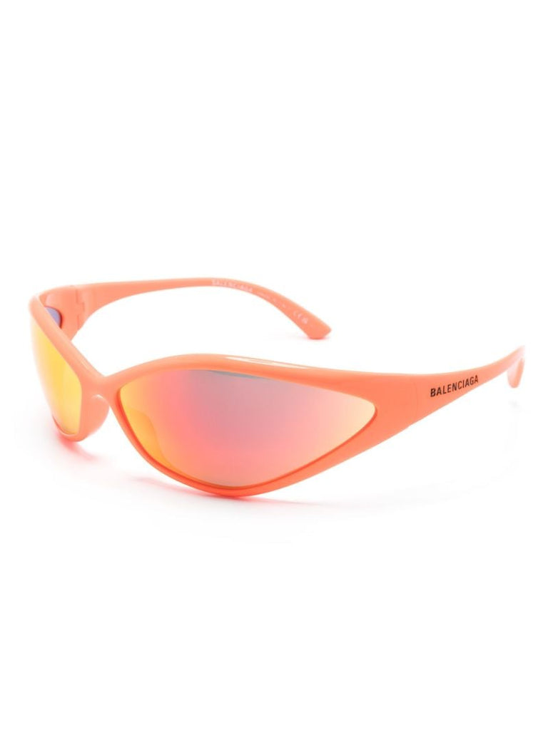 Orange Runway Geometric Frame Sunglasses