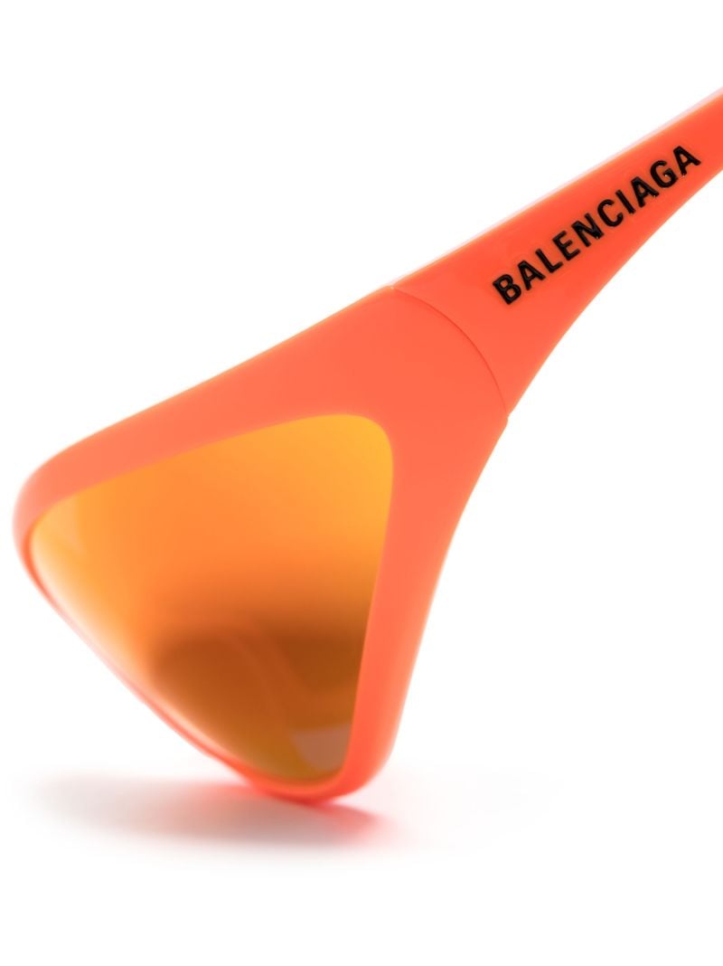 Orange Runway Geometric Frame Sunglasses